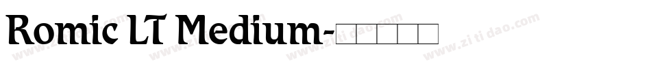 Romic LT Medium字体转换